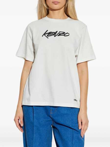 Tricouri Kenzo Cotton T-Shirt OFF WHITE Femei (BM 18393418) 3
