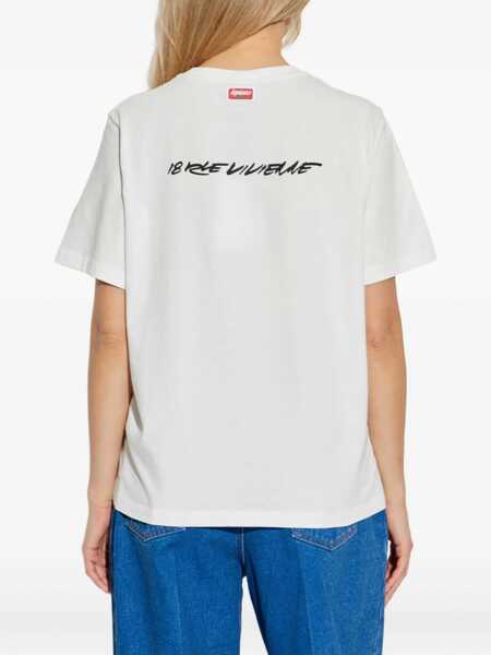 Tricouri Kenzo Cotton T-Shirt OFF WHITE Femei (BM 18393418) 4