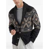 Pulovere Brunello Cucinelli pentru Barbati - Cardigane Brunello Cucinelli Virgin wool Cardigan NERO Barbati (BM 18393436) - B-mall.ro