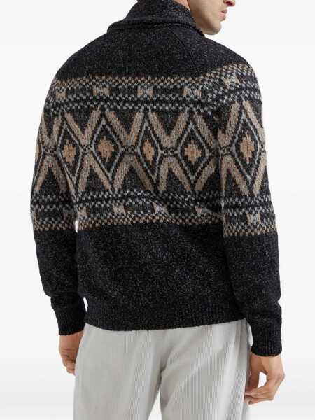 Cardigane Brunello Cucinelli Virgin wool Cardigan NERO Barbati (BM 18393436) 4