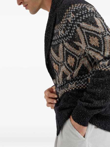 Cardigane Brunello Cucinelli Virgin wool Cardigan NERO Barbati (BM 18393436) 5