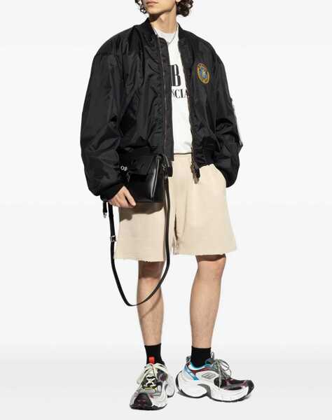 Pantaloni scurti Balenciaga Logoed tracksuit Shorts BEIGE/BEIGE Barbati (BM 18393475) 2