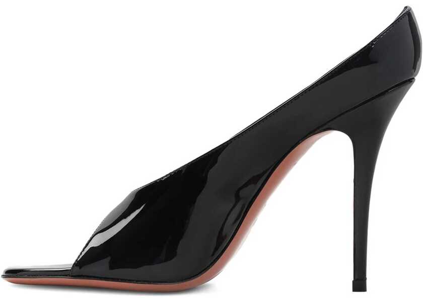 Pantofi cu toc AMINA MUADDI Anok leather Sandals PATENT BLACK Femei (BM 18393484) 4