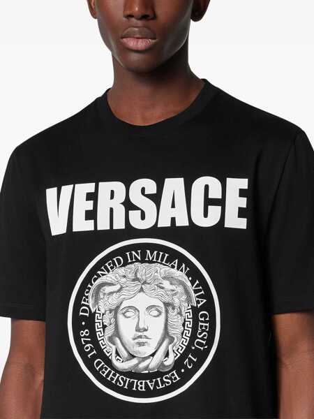Tricouri Versace T-Shirt with iconic Medusa head BLACK Barbati (BM 18393499) 5