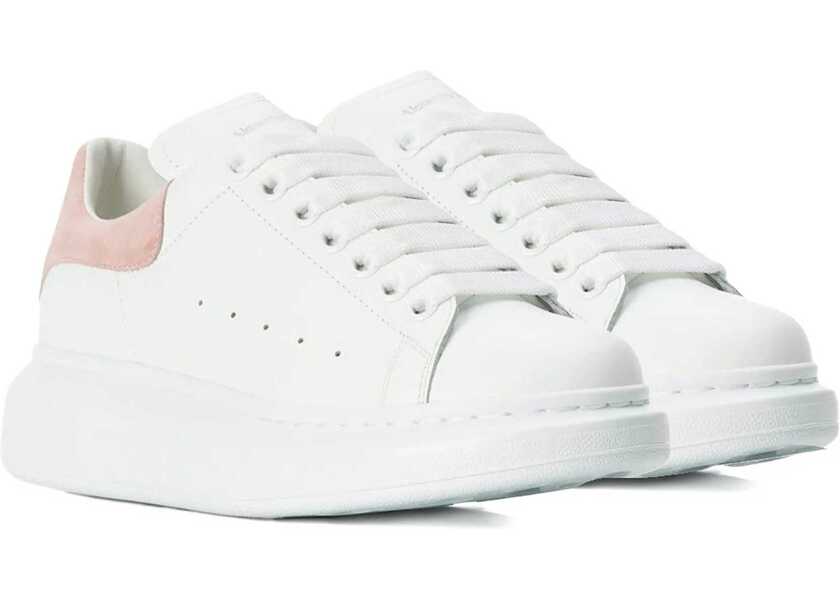 Sneakers Alexander McQueen Leather Sneakers WHITE/PATCHOULI Femei (BM 18393505) 2
