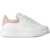 Alexander McQueen Leather Sneakers WHITE/PATCHOULI