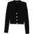 Balmain Ribbed and braided Cardigan NOIR