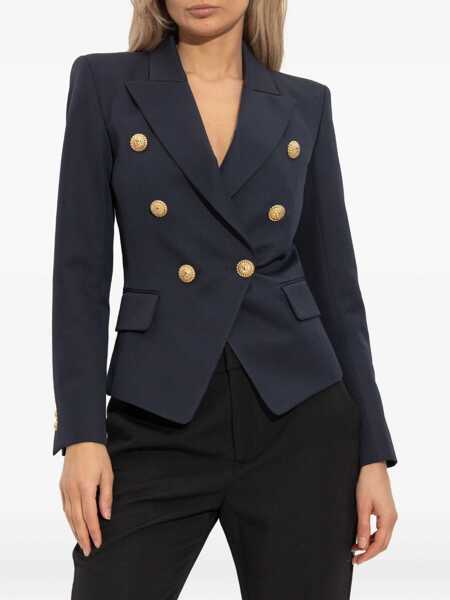 Sacouri Balmain Double-breasted Blazer MARINE Femei (BM 18393574) 3