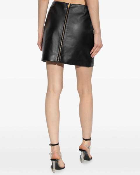 Fuste Versace Lambskin Miniskirt BLACK Femei (BM 18393589) 4