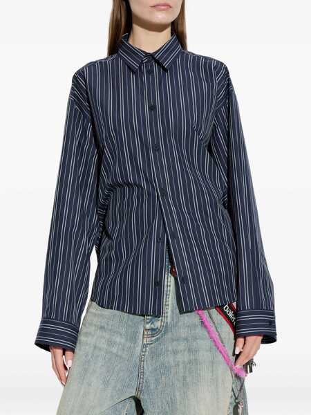 Camasi casual Balenciaga Striped Shirt NAVY/MARINE BLUE Femei (BM 18393628) 3