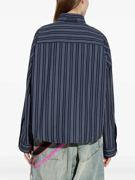 Camasi casual Balenciaga Striped Shirt NAVY/MARINE BLUE Femei (BM 18393628) 4