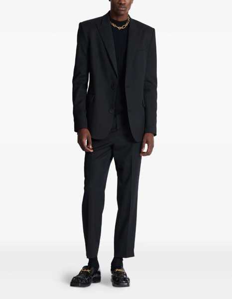 Pulovere casual Balmain Silk And Cotton Knit BLACK Barbati (BM 18393784) 2