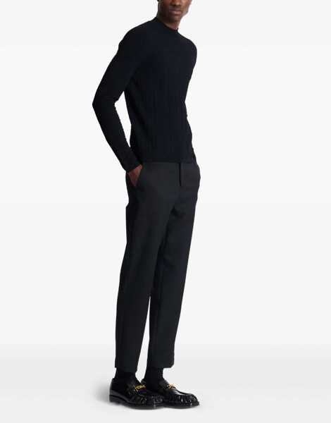 Pulovere casual Balmain Silk And Cotton Knit BLACK Barbati (BM 18393784) 3