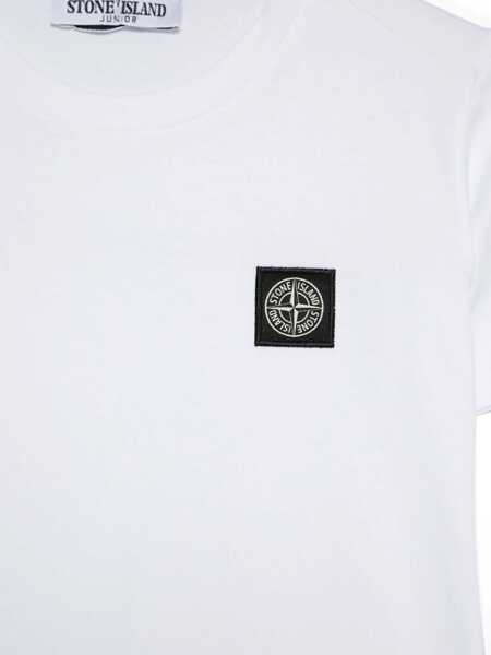 Tricouri Stone Island T-Shirt With Logo WHITE Baieti (BM 18393799) 3