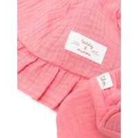 Salopete pentru Fete - Salopete TEDDY & MINOU Hat Set With Booties PINK Fete (BM 18393817) - B-mall.ro