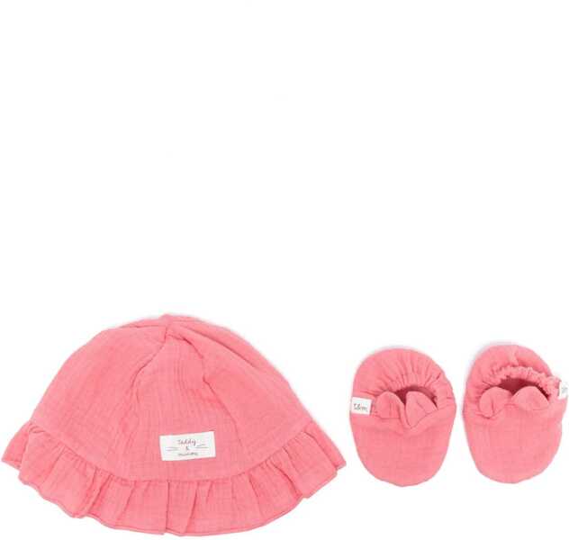 Salopete TEDDY & MINOU Hat Set With Booties PINK Fete (BM 18393817) 1