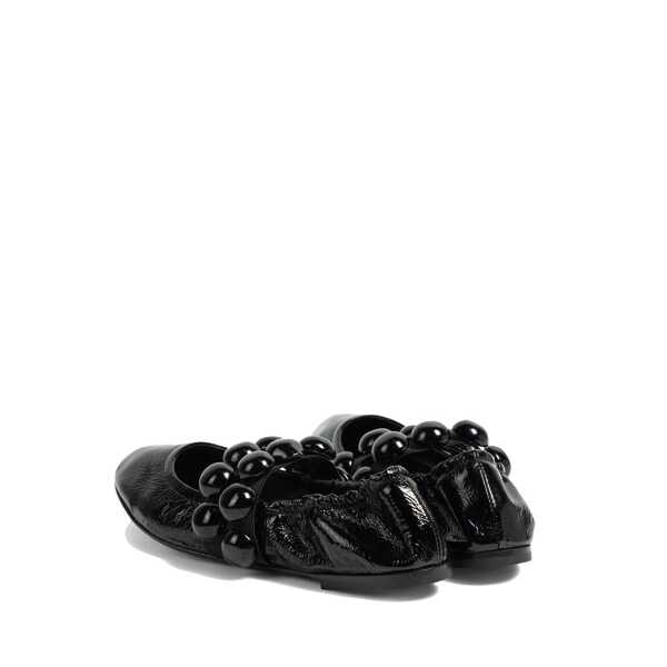 Pantofi fara toc Alaa Alaia Sphere Leather Mary Jane Flats Black Femei (BM 18393963) 3