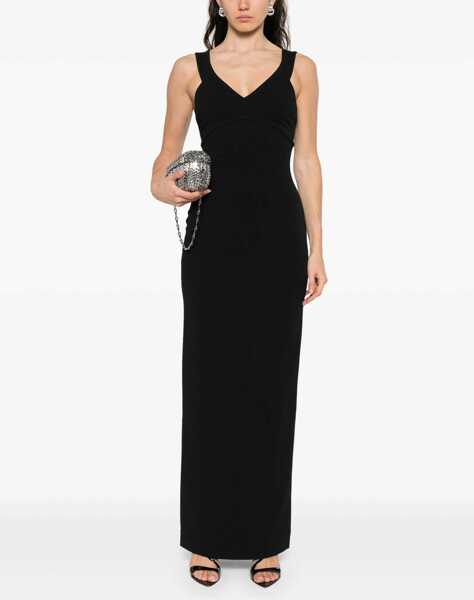 Rochii elegante SOLACE LONDON Nalani Maxi Dress BLACK Femei (BM 18394039) 2