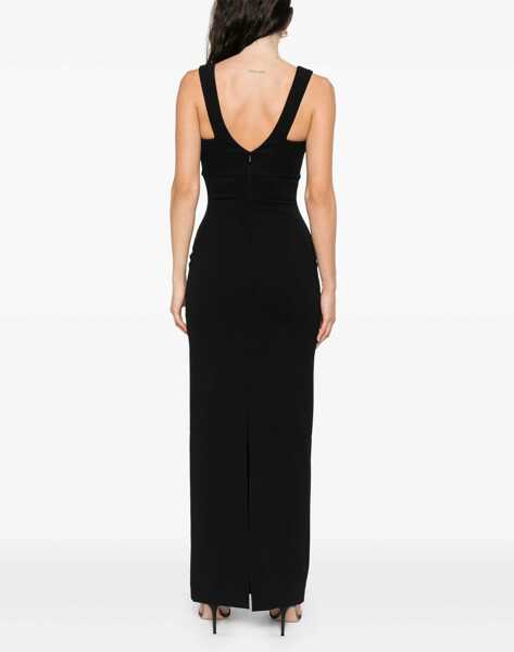 Rochii elegante SOLACE LONDON Nalani Maxi Dress BLACK Femei (BM 18394039) 4