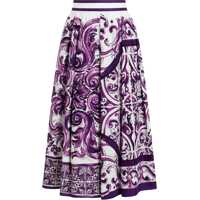 Fuste Pleated Skirt With Maiolica Print Femei