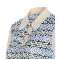 Tricouri Polo Tory Burch Knitted Wool Polo Shirt Femei