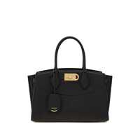 Genti de umar Salvatore Ferragamo Ferragamo Bag In Black Grained Leather Femei