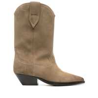 Bocanci Isabel Marant Beige Leather Duerto Boots Femei