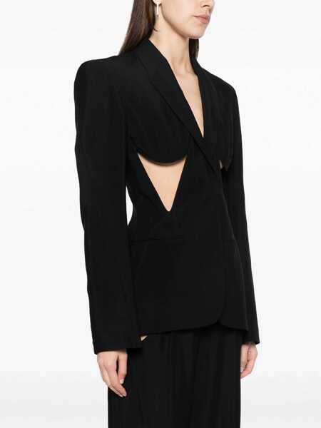 Geci MUGLER Mugler Single-Breasted One Button Jacket Black Femei (BM 18395388) 3