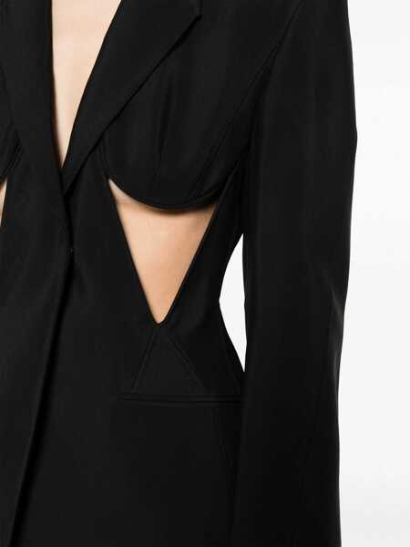 Geci MUGLER Mugler Single-Breasted One Button Jacket Black Femei (BM 18395388) 5