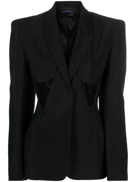 Geci MUGLER Mugler Single-Breasted One Button Jacket Black Femei (BM 18395388) 1