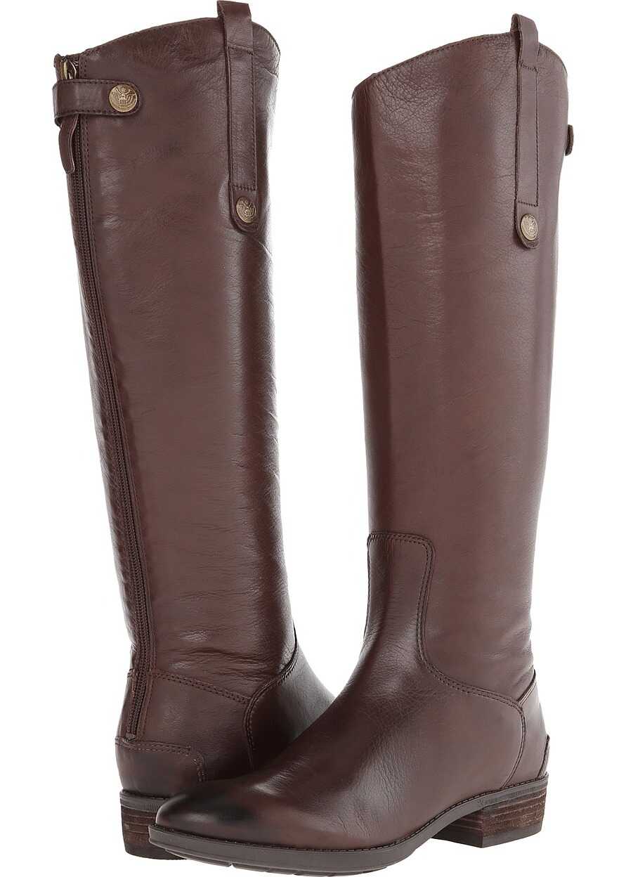 Sam Edelman Penny Leather Riding Boot Dark Brown