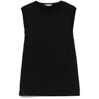 Tricouri Alexander McQueen Black T-Shirt With Transparent Inserts Femei