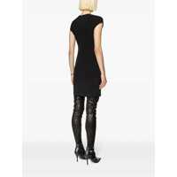 Imbracaminte Diesel Dama - Rochii Diesel Abito Corto Con Dettaglio Oval D Cut Out In Cotone Stretch Nero Donna Black Femei (BM 18397125) - B-mall.ro