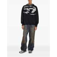 Pulovere Diesel pentru Barbati - Pulovere Diesel Diesel Black Cotton Sweatshirt Black Barbati (BM 18397140) - B-mall.ro