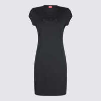 Rochii Diesel Black Cotton Dress Femei