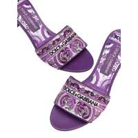 Sandale Dolce & Gabbana Dama - Sandale Dolce & Gabbana Dolce & Gabbana Flat Slipper Embroidery PURPLE Femei (BM 18397947) - B-mall.ro