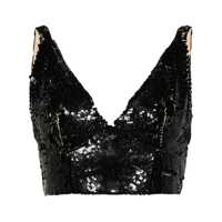 Topuri P.A.R.O.S.H. Grand Sequinned Crop Top Femei
