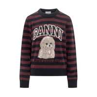 Pulovere Ganni Striped Sweater Crew Neck Femei