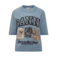 Tricouri Ganni Alpaca T-Shirt Femei