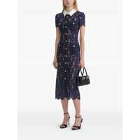Rochii Self-Portrait Dama - Rochii Self-Portrait Self-Portrait Lace Midi Dress BLUE Femei (BM 18399450) - B-mall.ro