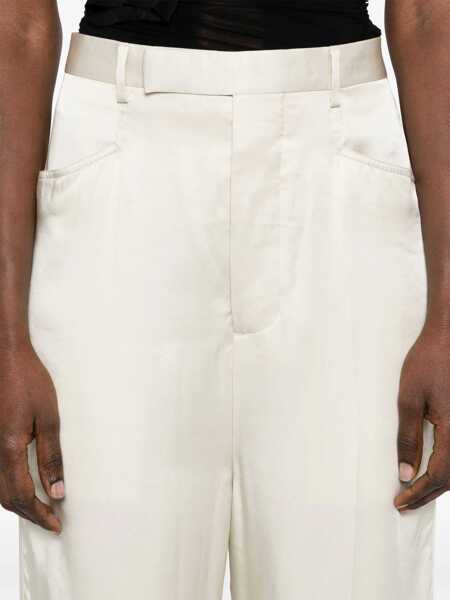 Pantaloni casual Rick Owens Hollywood Mastodon Pants White Femei (BM 18400779) 5