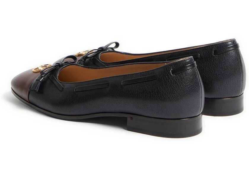 Balerini Valentino Garavani Valet Du Roi Ballerinas NERO-LIGHT COFFEE Femei (BM 18400837) 3