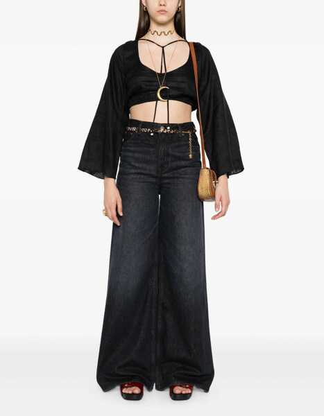 Blugi Chloe Wide-leg Jeans ONYX BLACK Femei (BM 18400843) 2