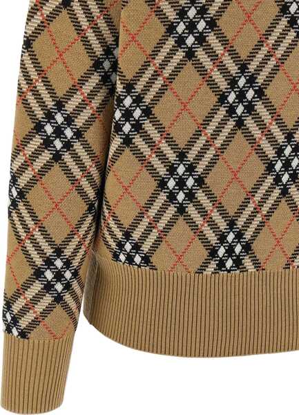 Pulovere Burberry Archivio Check Sweater SAND/SAND IP CHECK Femei (BM 18400873) 4