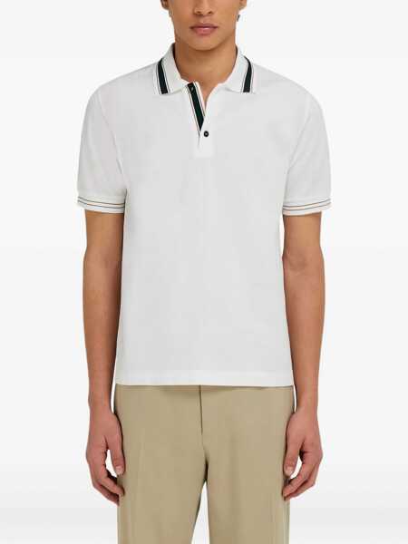 Tricouri Polo Ferragamo Logoed Polo Shirt WHITE/MOSS/GINGER Barbati (BM 18400888) 3