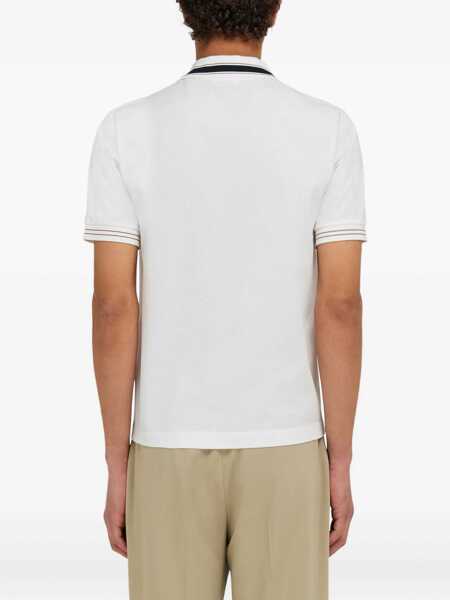 Tricouri Polo Ferragamo Logoed Polo Shirt WHITE/MOSS/GINGER Barbati (BM 18400888) 4