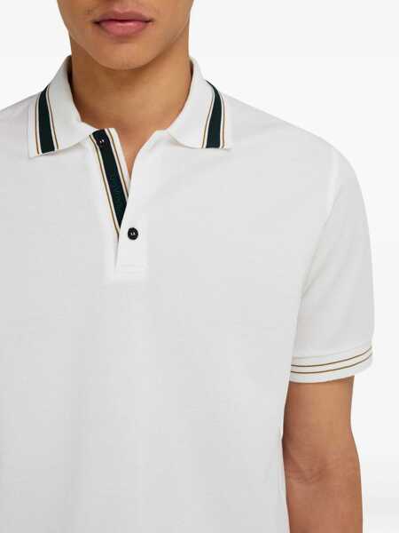 Tricouri Polo Ferragamo Logoed Polo Shirt WHITE/MOSS/GINGER Barbati (BM 18400888) 5