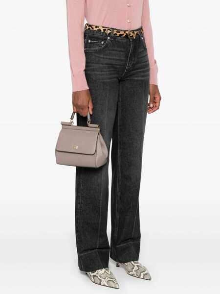 Genti de mana Dolce & Gabbana Leather Handbag FANGO CHIARO Femei (BM 18400903) 2