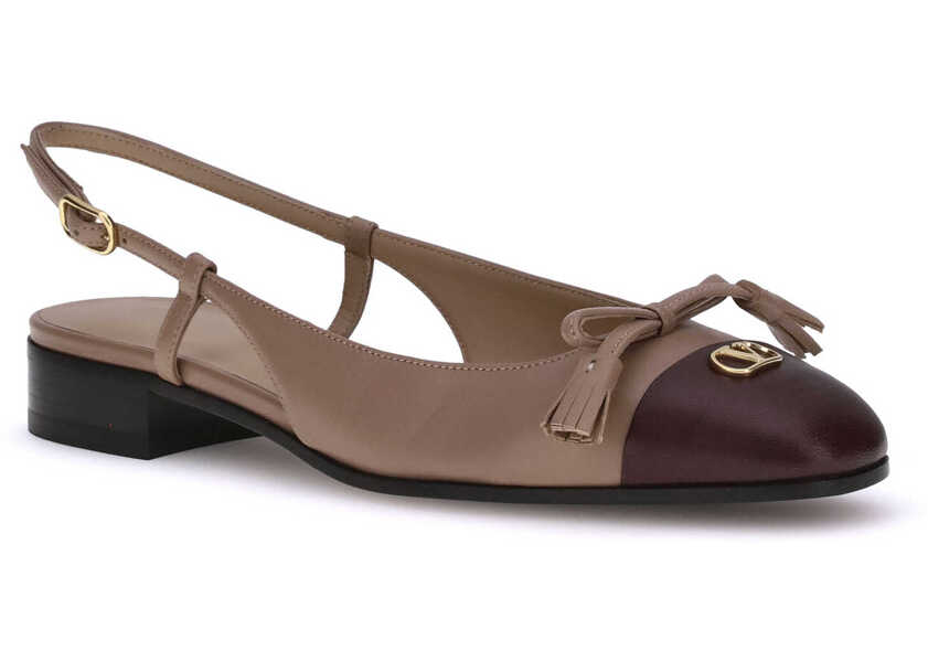 Balerini Valentino Garavani Valet Du Roi Ballerinas ROSE CANNELLE/DARK GARNET Femei (BM 18400921) 2