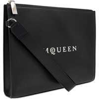 Genti de mana Alexander McQueen pentru Barbati - Genti de mana Alexander McQueen Leather Pouch BLACK/BONE Barbati (BM 18400951) - B-mall.ro